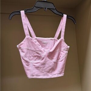 PacSun Light Pink Fitted Crop Top